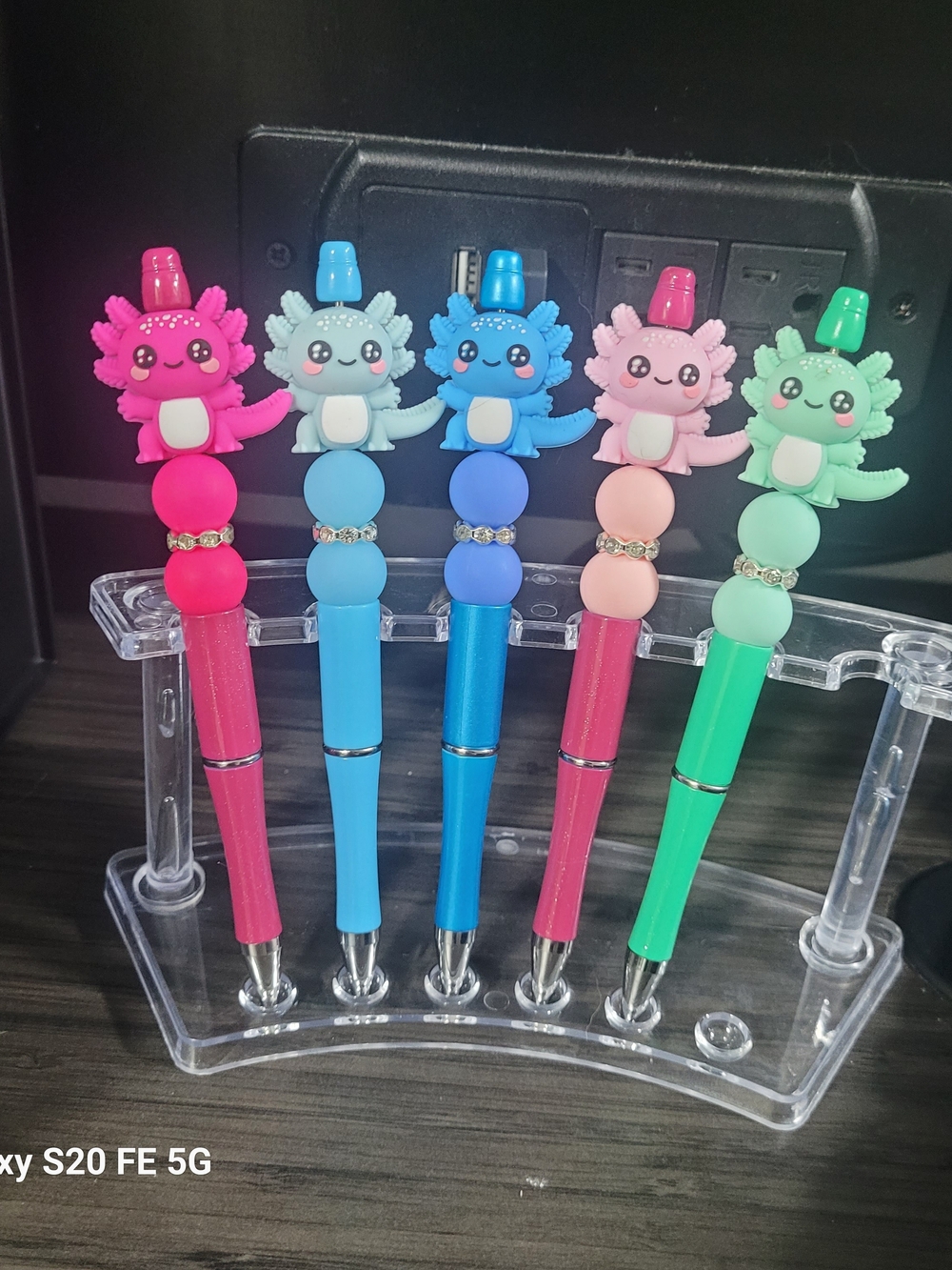 Handmade Axolotl Beaded Pen